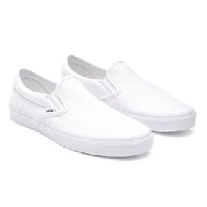 White Slip On Vans